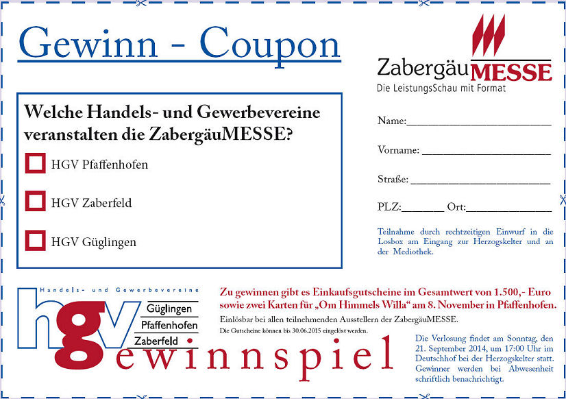 Gewinnspiel 2014